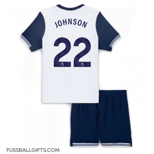 Tottenham Hotspur Brennan Johnson #22 Fußballbekleidung Heimtrikot Kinder 2024-25 Kurzarm (+ kurze hosen)